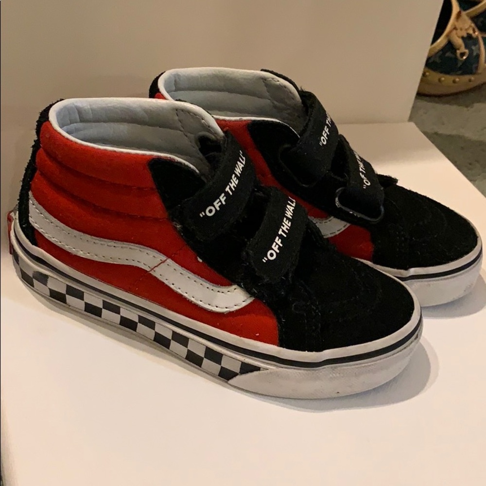Vans Velcro race car shoes